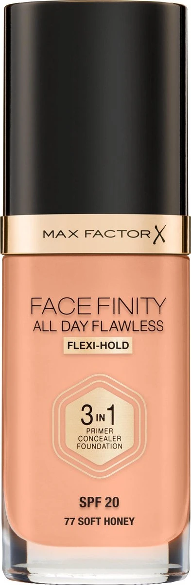 Max Factor Facefinity All Day Flawless 3-in-1 Liquid Foundation - 077 Soft Honey 3 Max Factor Facefinity All Day Flawless 3-in-1 Liquid Foundation - 077 Soft Honey