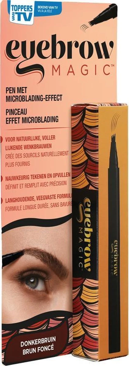 Eyebrow Magic Wenkbrauwpen - Donker Bruin 4 Eyebrow Magic Wenkbrauwpen - Donker Bruin - Afbeelding 2