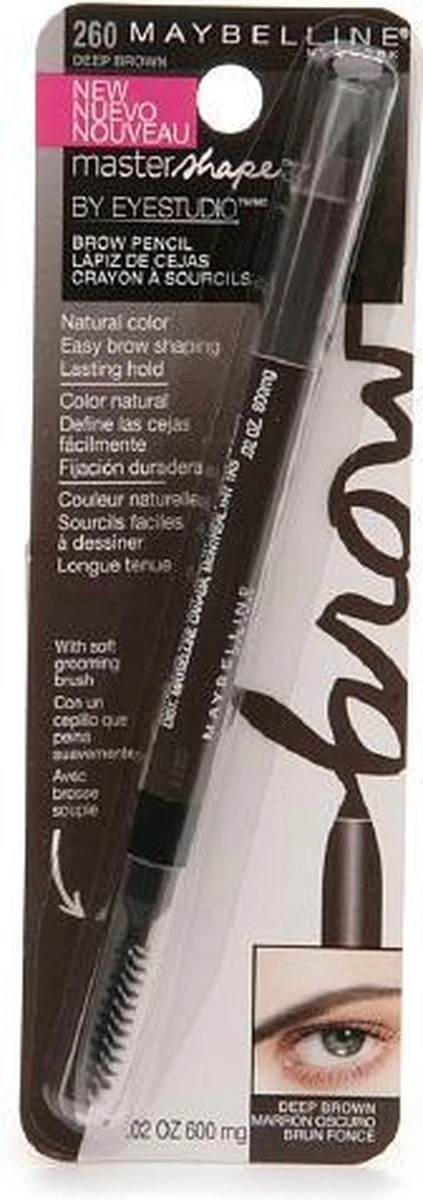 Maybelline Master Shape Brow Pencil - Deep Brown - Donkerbruin - Wenkbrauwpotlood 18 Maybelline Master Shape Brow Pencil - Deep Brown - Donkerbruin - Wenkbrauwpotlood - Afbeelding 16