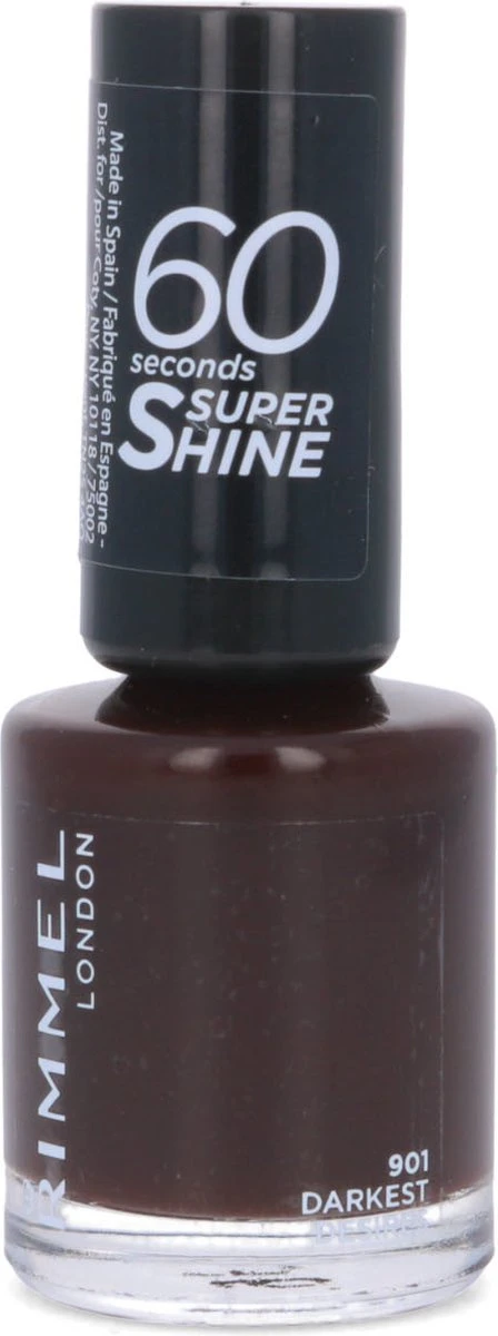 Rimmel London 60 Seconds SuperShine Nagellak - 901 Darkest Desires 6 Rimmel London 60 Seconds SuperShine Nagellak - 901 Darkest Desires - Afbeelding 4