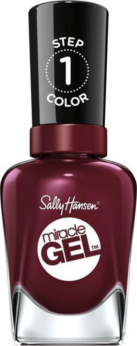 Sally Hansen Miracle Gel Nagellak - 480 Wine Stock - Rood 3 Sally Hansen Miracle Gel Nagellak - 480 Wine Stock - Rood