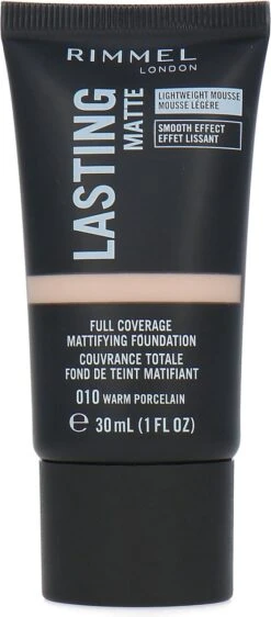 Rimmel London Lasting Matte Foundation - 010 Warm Porcelain -Poeder - Foundation Winkel 527x1200 1