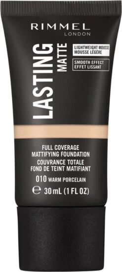 Rimmel London Lasting Matte Foundation - 010 Warm Porcelain