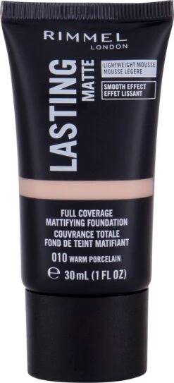 Rimmel London Lasting Matte Foundation - 010 Warm Porcelain -Poeder - Foundation Winkel 546x1200