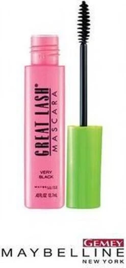 Maybelline Great Lash Waterproof Mascara - Zwart -Poeder - Foundation Winkel 563x1200