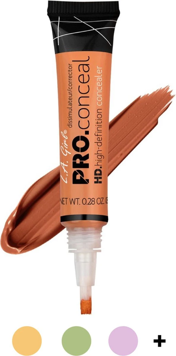L.A. Girl - HD Pro Concealer - GC990 - Orange - Corrector - Oranje - Medium Tot Donkere Huid - Cruelty Free - 8 G 3 L.A. Girl - HD Pro Concealer - GC990 - Orange - Corrector - Oranje - Medium Tot Donkere Huid - Cruelty Free - 8 G
