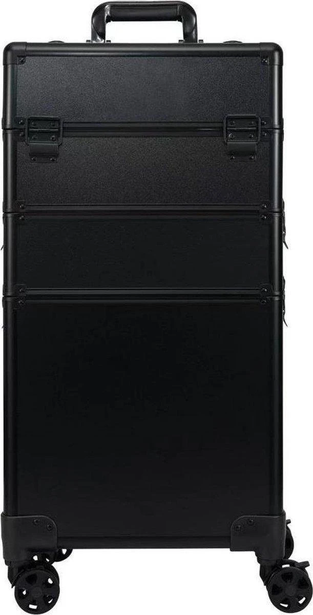 Beautycase / Beautykoffer / Trolley Voor Opbergen Van Uw Persoonlijke Verzorgingsproducten In 3 In 1 Van Aluminium - Bekleed Zwart Fluweel - 8wielen - Kapper - Tattoo - Nagel - Visagie - Make-up - Cosmetica - Schmink - Beauty Case / Beauty Koffer 4 Beautycase / Beautykoffer / Trolley Voor Opbergen Van Uw Persoonlijke Verzorgingsproducten In 3 In 1 Van Aluminium - Bekleed Zwart Fluweel - 8wielen - Kapper - Tattoo - Nagel - Visagie - Make-up - Cosmetica - Schmink - Beauty Case / Beauty Koffer - Afbeelding 2