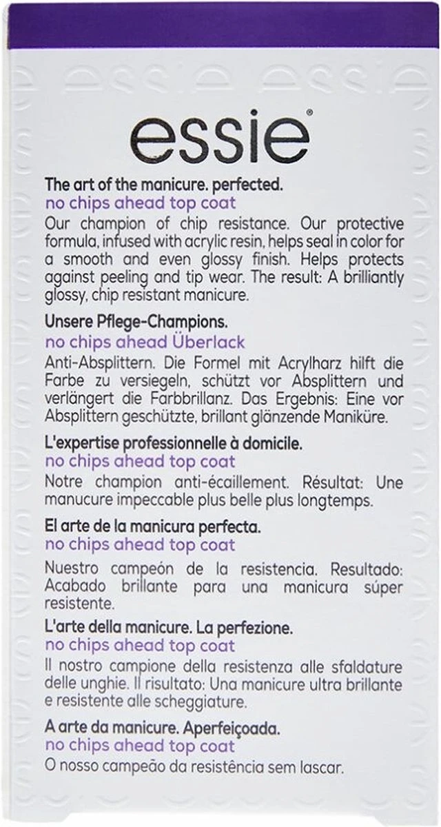 Essie No Chips Ahead Top Coat - Nagellak 4 Essie No Chips Ahead Top Coat - Nagellak - Afbeelding 2