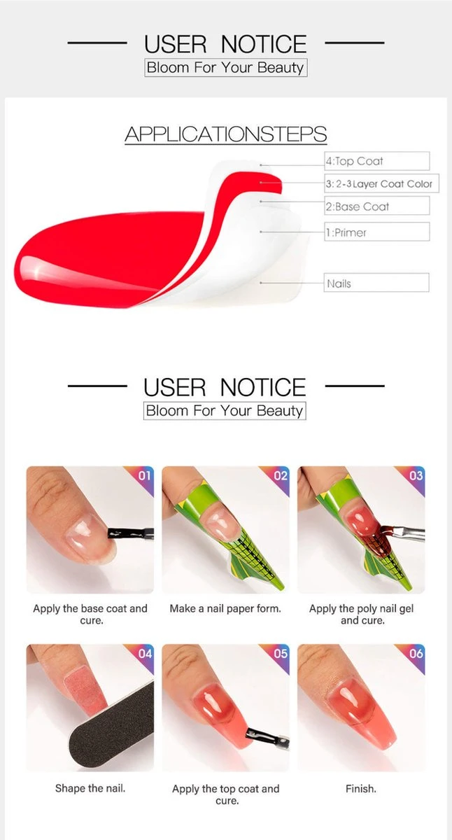 Polygel- Polygel Kit- Polygel Nagels- Polygel Kleuren- 15ML - Polygel Set- 3 Kleuren Polygel - Gel Solution - Nale File 2 - Nail Brush 1 - 12 PCS Tips 1 - Decoration - Nagellamp - Base Gel - Top Coat 1 11 Polygel- Polygel Kit- Polygel Nagels- Polygel Kleuren- 15ML - Polygel Set- 3 Kleuren Polygel - Gel Solution - Nale File 2 - Nail Brush 1 - 12 PCS Tips 1 - Decoration - Nagellamp - Base Gel - Top Coat 1 - Afbeelding 9
