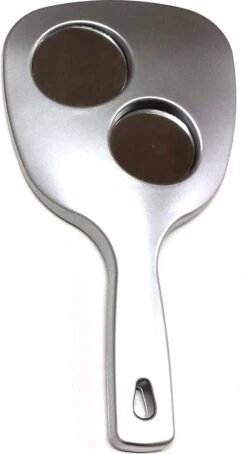 Handspiegel Trio - Spiegel Ø 13,5 Cm - 1X 3X & 5X Vergrotend - Zilver - Afmeting: 25 X 13,3 Cm. -Poeder - Foundation Winkel 653x1200 2