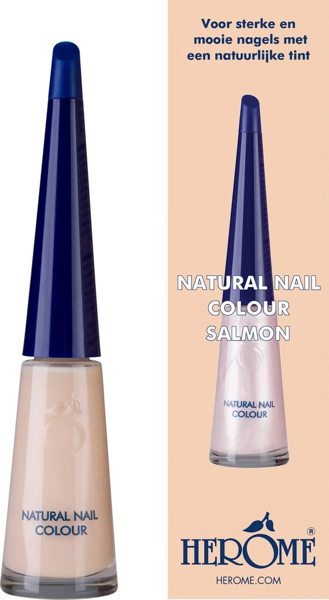 Herome Natural Nail Colour Salmon - Verstevigende Nagellak Met Een Natuurlijke Glans - 10ml. 3 Herome Natural Nail Colour Salmon - Verstevigende Nagellak Met Een Natuurlijke Glans - 10ml.