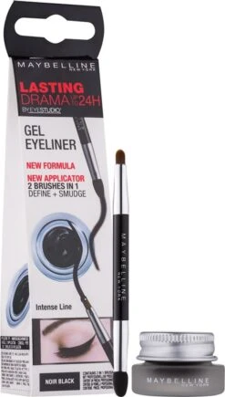 Maybelline Lasting Drama Gel Liner - Zwart - Eyeliner -Poeder - Foundation Winkel 682x1200