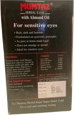 GoodUse Export Mumtaz Herbal Kajal Stick 1 Stuks - Zwarte Eyeliner - Kajal Oogpotlood Zwart - Make Up - Kohl Kajal - Gevoelige Ogen - Amandelolie - Natuurlijk 10 GoodUse Export Mumtaz Herbal Kajal Stick 1 Stuks - Zwarte Eyeliner - Kajal Oogpotlood Zwart - Make Up - Kohl Kajal - Gevoelige Ogen - Amandelolie - Natuurlijk -Poeder - Foundation Winkel 772x1200 1