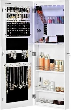 Nancy's Make-up Organizer – Sieraden & Spiegelkast – Spiegelkast, Deur & Wandhouder Met Binnenspiegel – Make-up Opbergen -Poeder - Foundation Winkel 775x1200 2