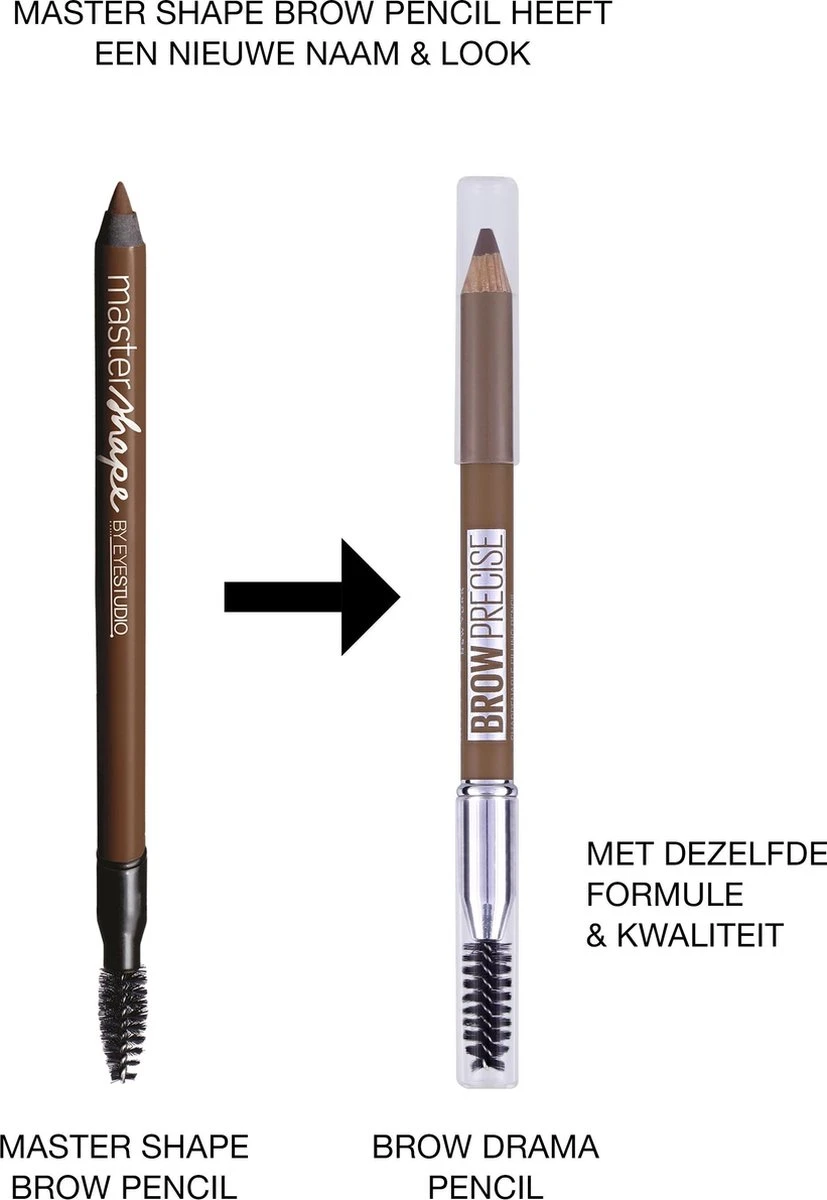 Maybelline Master Shape Brow Pencil - Deep Brown - Donkerbruin - Wenkbrauwpotlood 10 Maybelline Master Shape Brow Pencil - Deep Brown - Donkerbruin - Wenkbrauwpotlood - Afbeelding 8