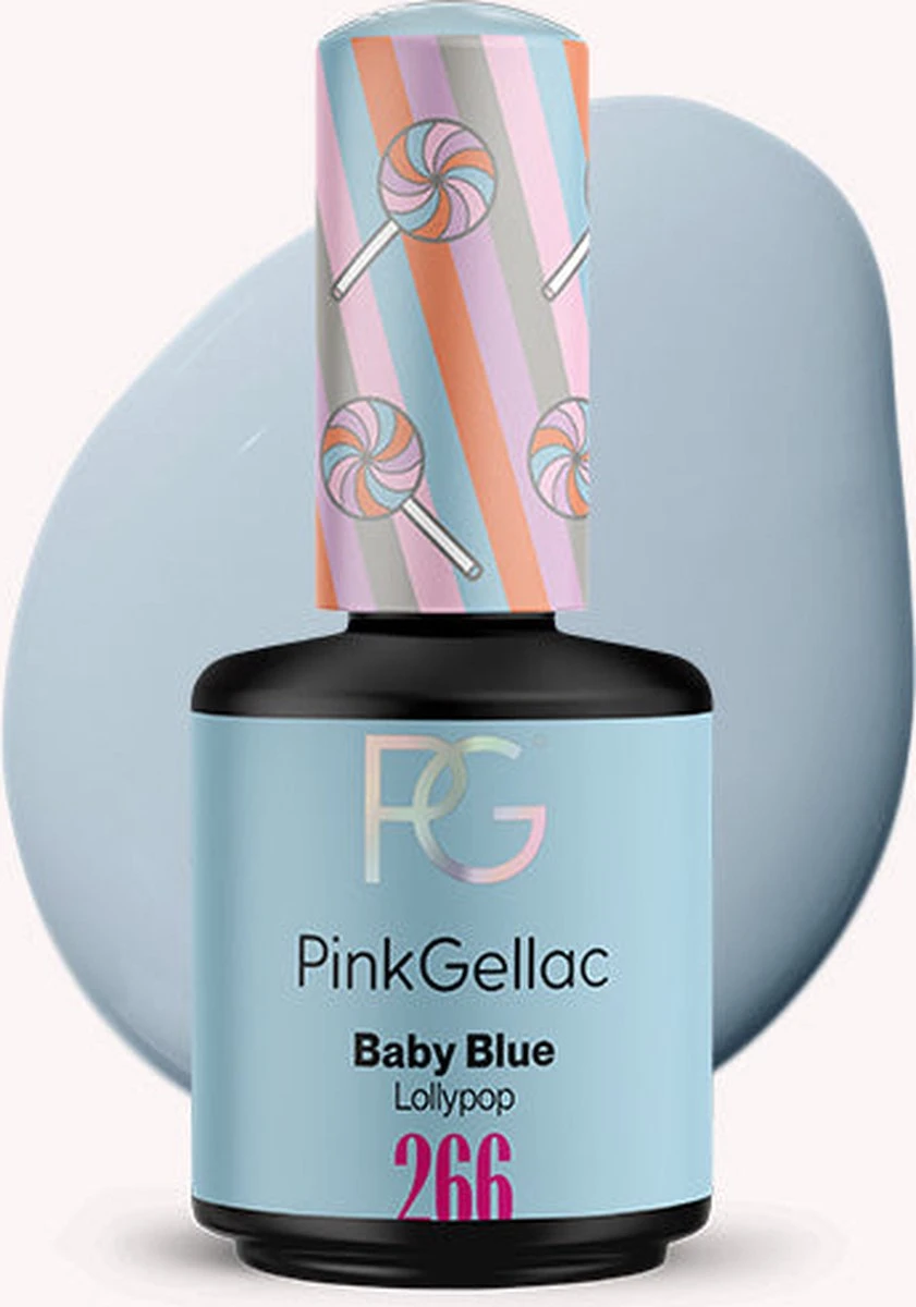 Pink Gellac - Baby Blue - Gellak - Vegan - Blauw - Glanzend - 15ml 3 Pink Gellac - Baby Blue - Gellak - Vegan - Blauw - Glanzend - 15ml