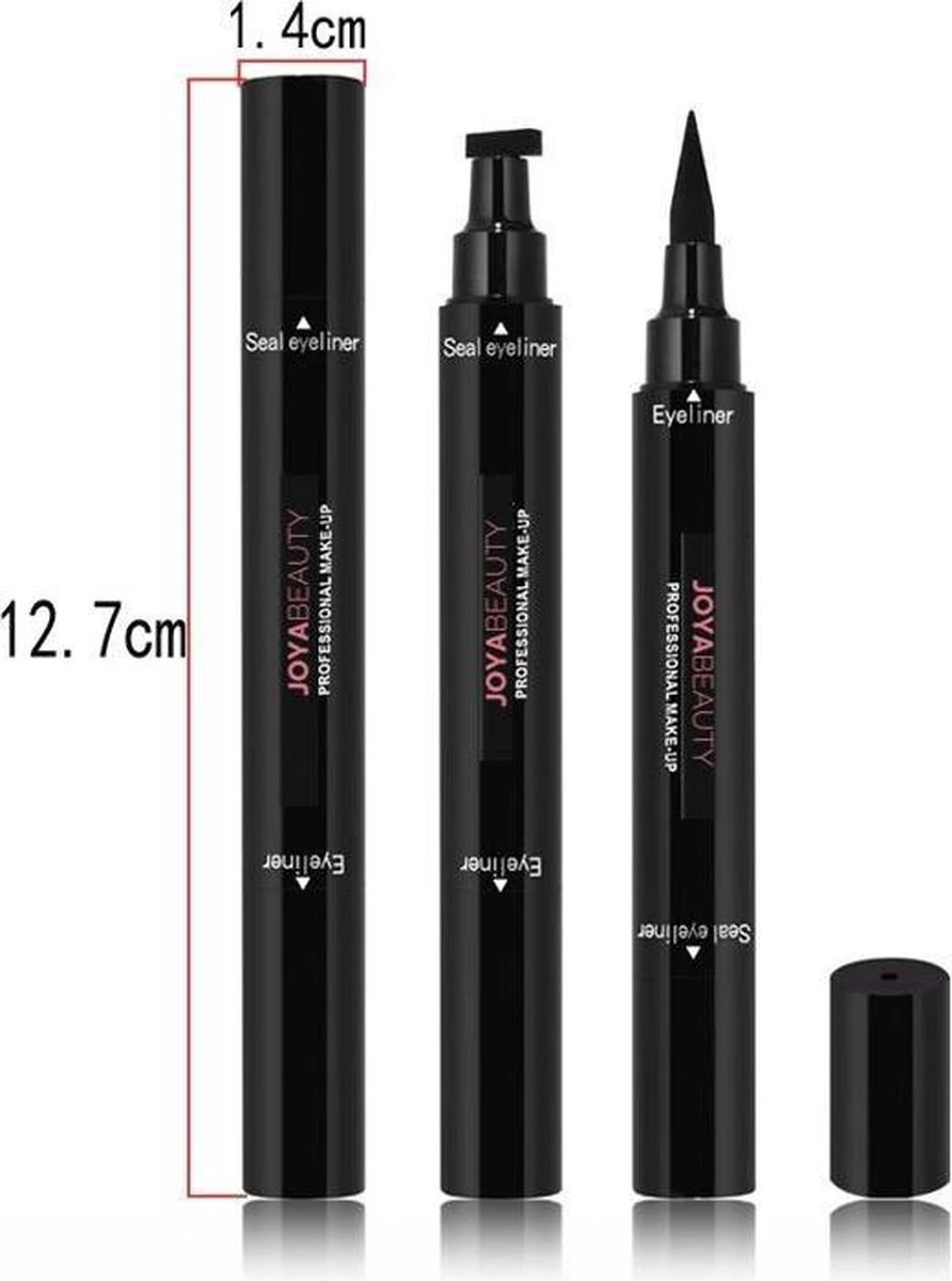 Joya Beauty® Eyeliner Met Wing Stempel | Zwarte Oog Stempel | 2 In 1 Eyeliner | Eyeliner Tool | Wing Eyeliner | Wing Stamp 8 Joya Beauty® Eyeliner Met Wing Stempel | Zwarte Oog Stempel | 2 In 1 Eyeliner | Eyeliner Tool | Wing Eyeliner | Wing Stamp - Afbeelding 6