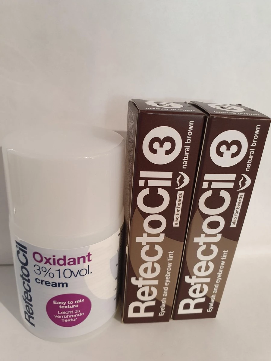 RefectoCil 2 Stuks Natuurbruin + 100ml Crème Oxidant 3 RefectoCil 2 Stuks Natuurbruin + 100ml Crème Oxidant