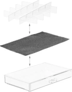 Relaxdays Make-up Organizer Acryl - 3 Lades Met Vakken Acrylbox - Cosmeticabox Opbergdoos - Doorzichtig -Poeder - Foundation Winkel 933x1200