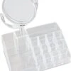 Oxid7® Organizer Voor Cosmetica Acryl - 25,5x22,5x15 Cm - 16 Vakken En Spiegel Met 3x Vergroting -Poeder - Foundation Winkel 976x1200