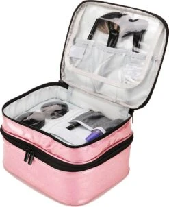 YONO Nagellak Tas - Nagelkoffer Beautycase - Cosmetica Koffer - Manicure Organizer - Roze 8 YONO Nagellak Tas - Nagelkoffer Beautycase - Cosmetica Koffer - Manicure Organizer - Roze -Poeder - Foundation Winkel 981x1200 2
